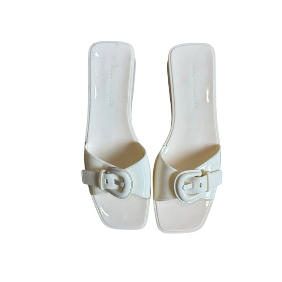 Veronica Beard - Davina Jelly Elegant Cream Slide Sandals Sz 9 - Picture 2 of 10